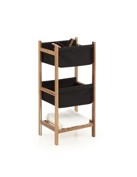 Étagère 3 Niveaux Acacia Noir Five