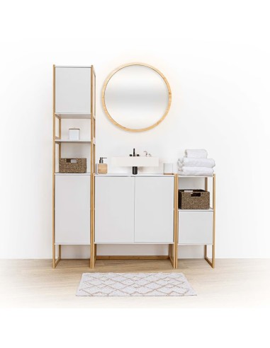 Meuble Bas Sous Lavabo Naturéo Blanc Five