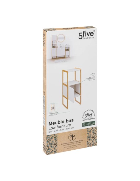 Meuble Bas Sous Lavabo Naturéo Blanc Five
