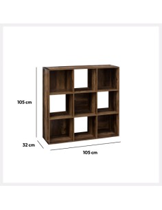 Étagère 9 Cases Indus Mix Marron Five 2