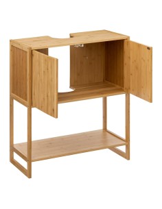 Meuble Lavabo En Bambou Marron Five 2