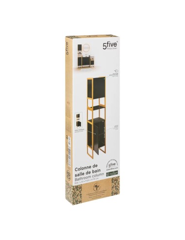Colonne Salle De Bains Natureo Noir Five
