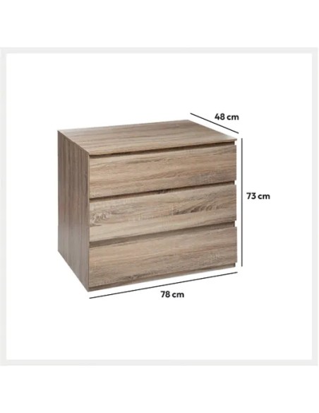 Commode 3 Tiroirs Dolo Beige Five