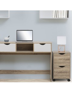 Caisson 2 Tiroirs Sur Roulettes Naturel Five 2