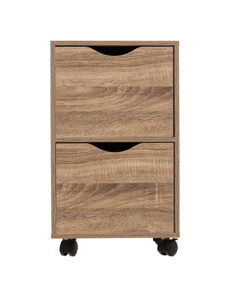 Caisson 2 Tiroirs Sur Roulettes Naturel Five