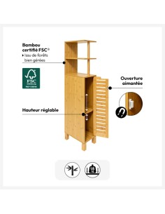 Meuble WC Sicela En Bambou Marron Five 2