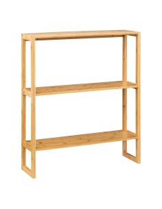 Étagère 2 Niveaux En Bambou Beige Five