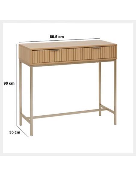 Console 2 Tiroirs Tasso Beige Five