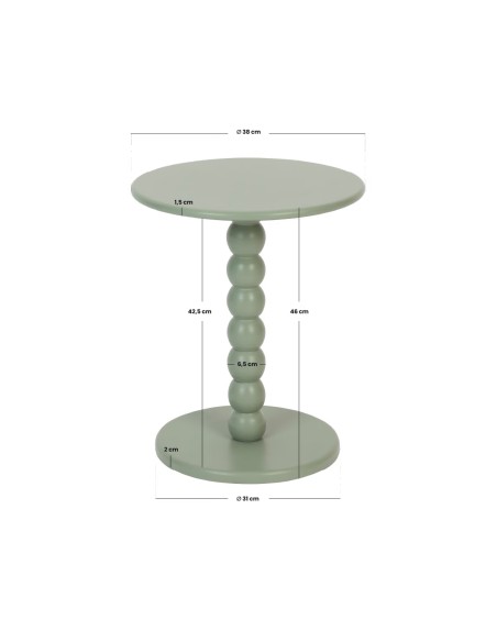 Table À Café Chamlo Noire Atmosphera