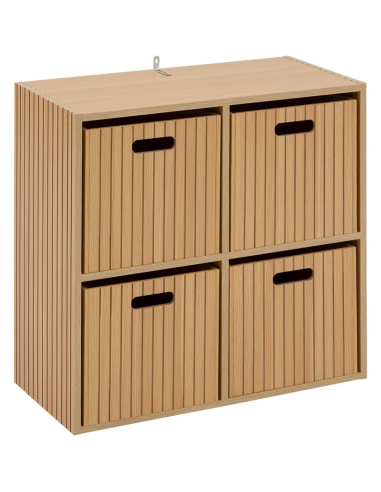 Étagère 4 cases Mix Tasso Marron Five