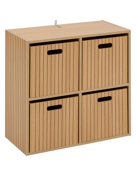 Étagère 4 cases Mix Tasso Marron Five