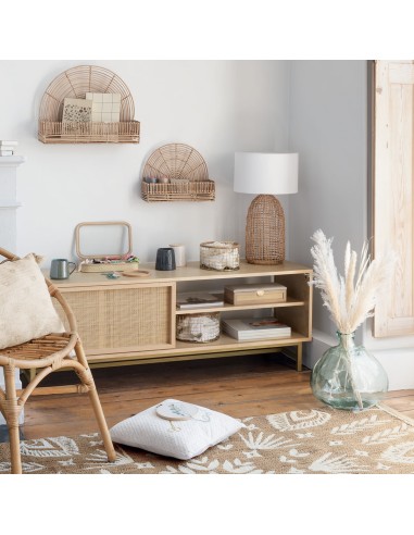 Meuble TV 1 porte Rayo Beige Atmosphera