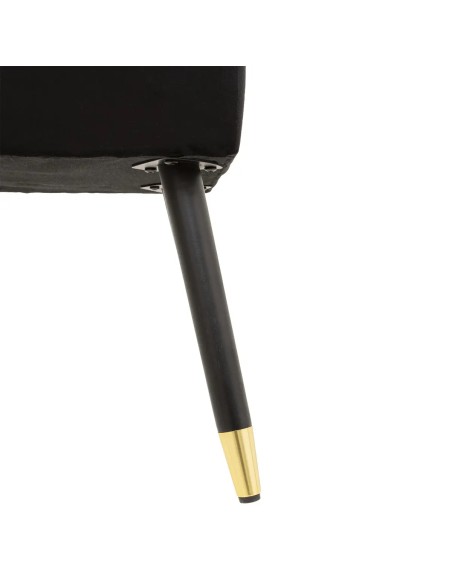 Banc Salome 100x35 En Velours Noir Atmosphera