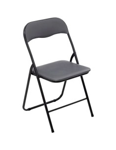 Chaise D'appoint Pliante PVC Grise Five
