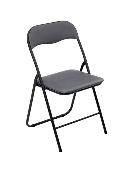Chaise D'appoint Pliante PVC Grise Five