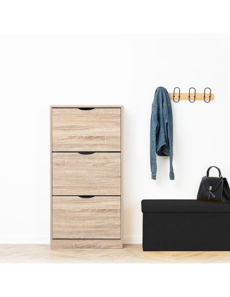 Meuble Range Chaussures 3 Tiroirs Beige Five