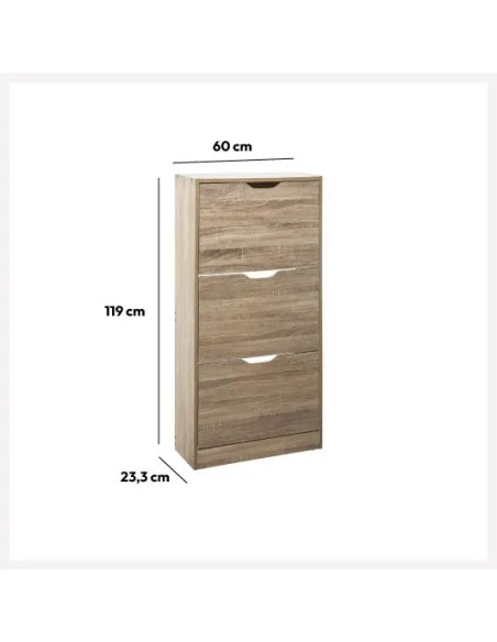 Meuble Range Chaussures 3 Tiroirs Beige Five