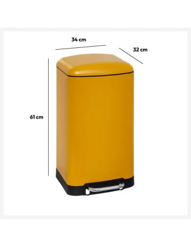 Poubelle En Métal Ariane 30 L Jaune Five