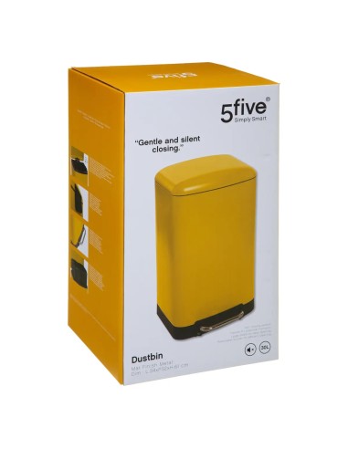 Poubelle En Métal Ariane 30 L Jaune Five