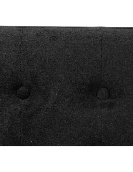 Pouf Pliable Velours Lysandre Noir - Atmosphera