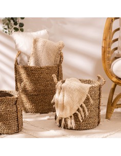 Panier de rangement Seagrass Rose Atmosphera 2