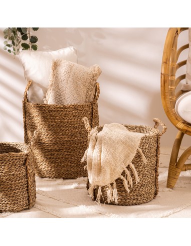 Panier de rangement Seagrass Rose Atmosphera