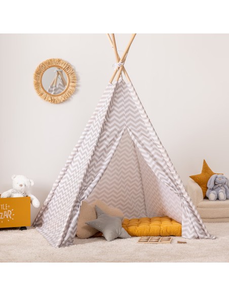 Tipi Déco Enfant 160cm Gris Atmosphera for kids