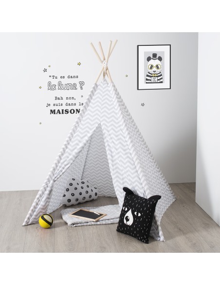 Tipi Déco Enfant 160cm Gris Atmosphera for kids