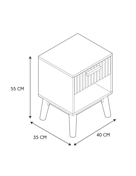 Table De Chevet Bali Beige Home Deco Factory
