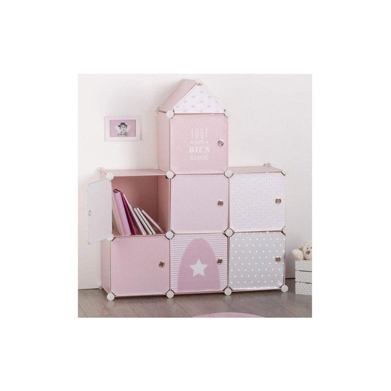 Meuble de rangement Château Atmosphera for kids Rose