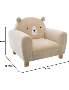 Fauteuil Pour Enfant avec Oreilles d'Ours Beige Atmosphera For Kids 2