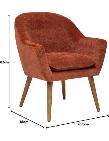 Fauteuil De Salon Sinel chenille Ambre Atmosphera