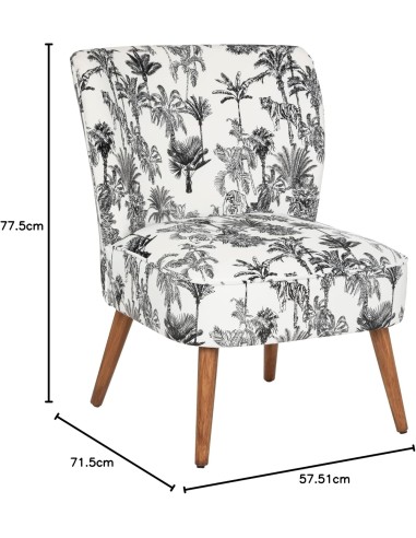 Fauteuil Chen Chiara Noir Blanc - Atmosphera