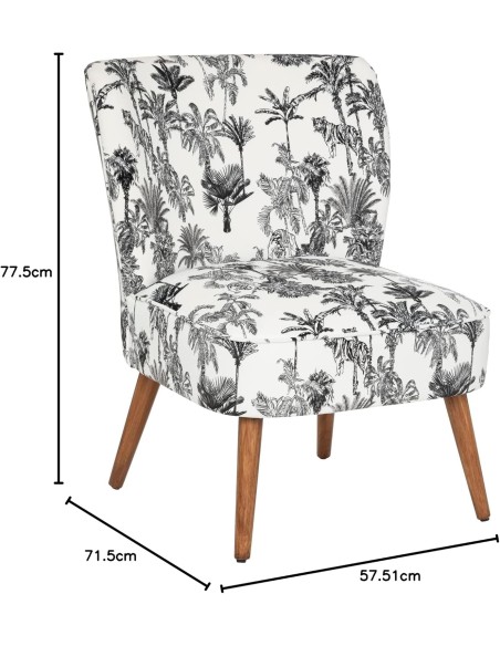 Fauteuil Chen Chiara Noir Blanc - Atmosphera