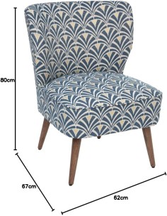 Fauteuil Chen Chiara Bleu Atmosphera 2