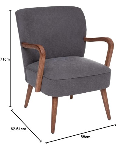 Fauteuil Chiara Gris Atmosphera