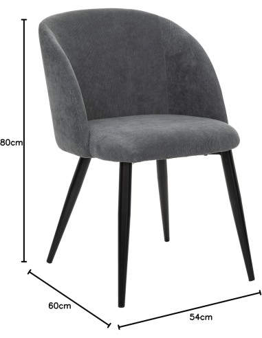 Fauteuil Céleste En Velours Gris Atmosphera