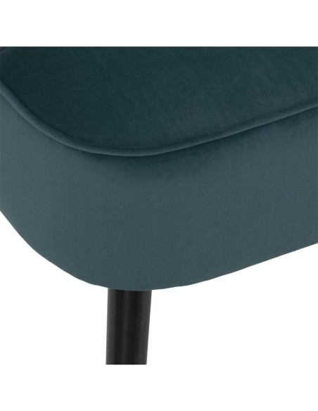 Fauteuil En Velours Naova Bleu Canard Atmosphera
