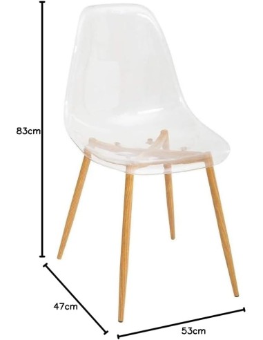 Chaise En Polycarbonate Taho Transparent Atmosphera