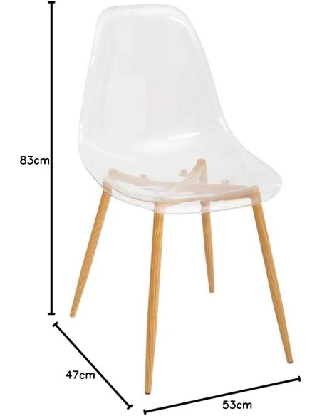 Chaise En Polycarbonate Taho Transparent Atmosphera