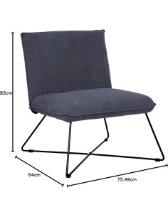 Fauteuil En Velours Moana Gris Atmosphera 2