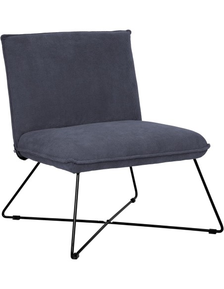 Fauteuil En Velours Moana Gris Atmosphera