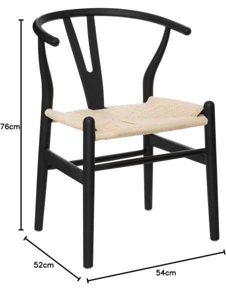 Fauteuil de dîner Priam Noir Atmosphera