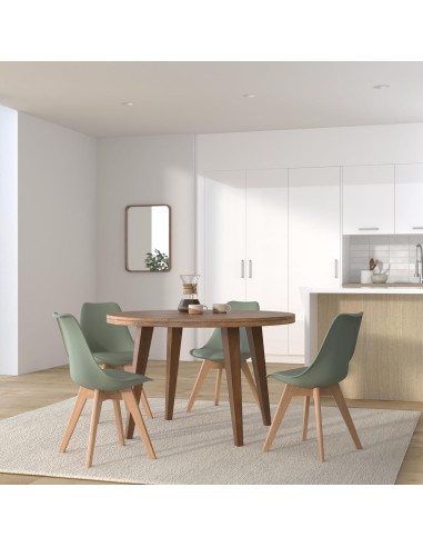 Chaise Diner Baya Vert Kaki Atmosphera