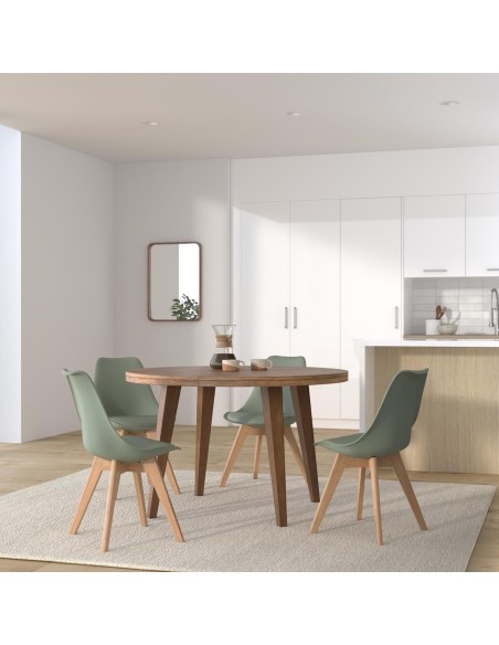 Chaise Diner Baya Vert Kaki Atmosphera