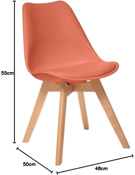 Chaise Diner Baya Terracotta Atmosphera