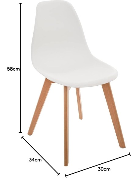 Chaise enfant en hêtre et polypropylène Rose