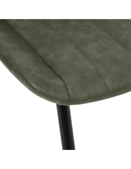 Chaise Diner PU Kaki Olwen Atmosphera