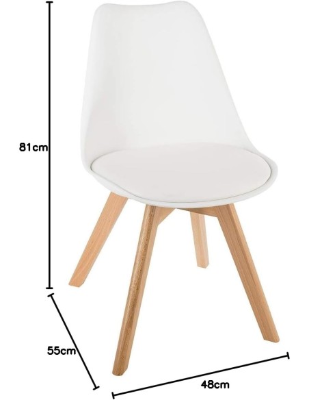 Chaise Diner Baya Blanche Atmosphera