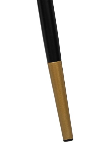 Chaise En Velours Tyka Pieds Métal Noire Atmosphera